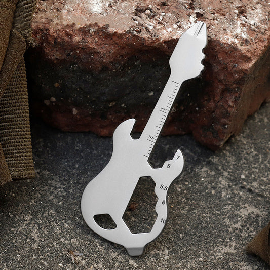 Guitar Multi-Tool Keychain - Miniature and Stylish EDC Tool